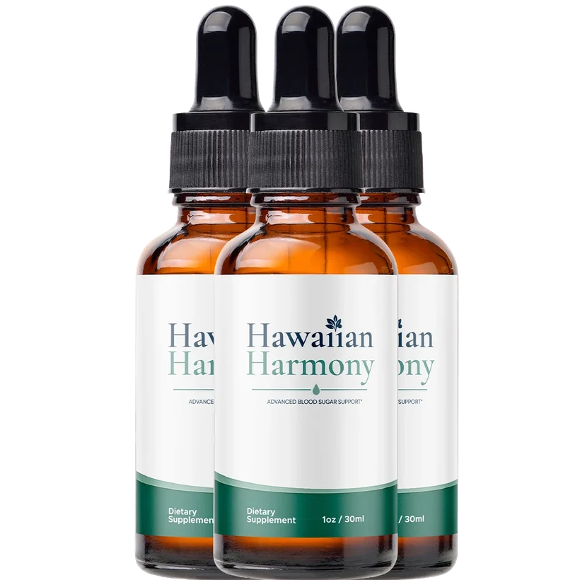 Hawaiian Harmony blood sugar support supplement, 3-bottle kit